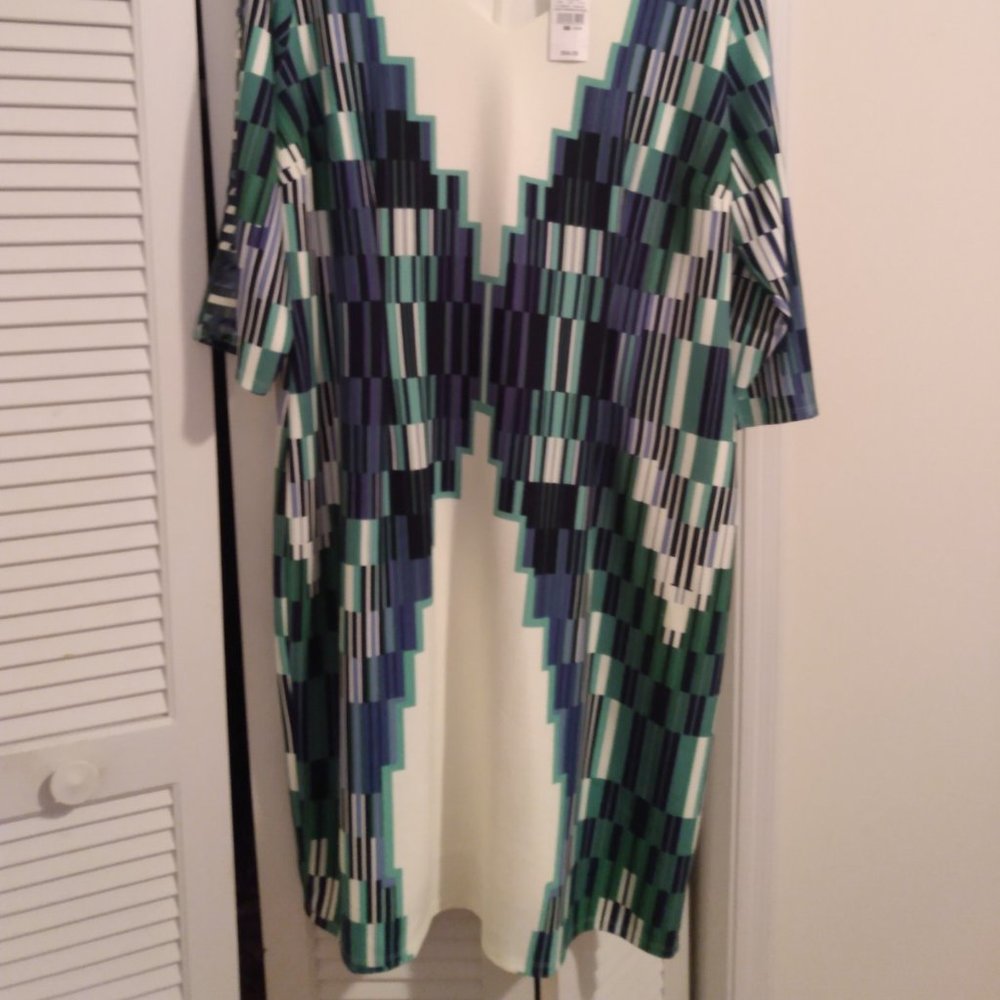 Multi Print Sheath dress  22/24 W